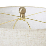 white wash wicker globe table lamp with linen shade