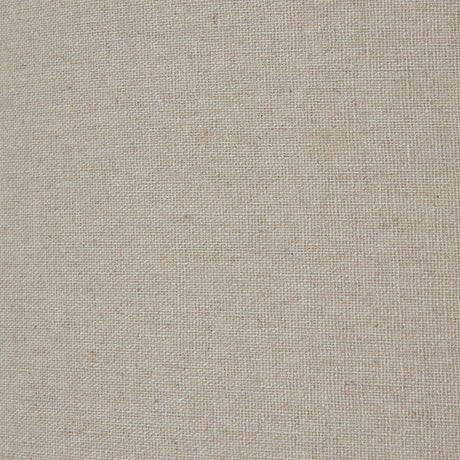 squat white beaded ceramic lamp with linen shade