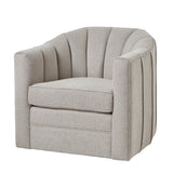 lily swivel chair in oatmeal twill