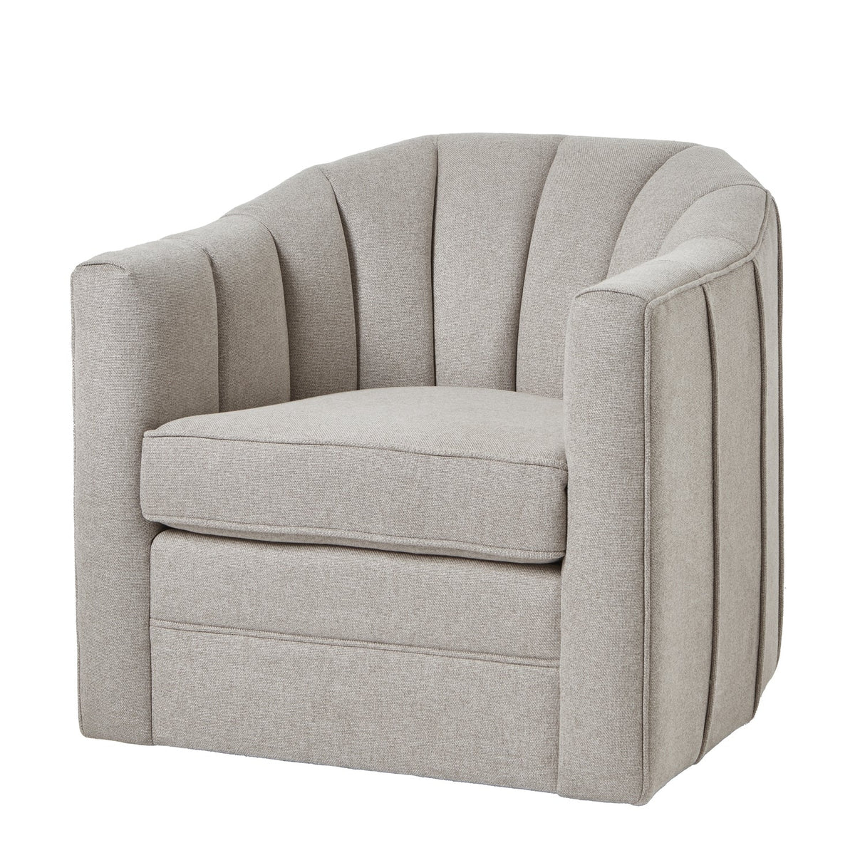Sabine Swivel Chair In Oatmeal Twill