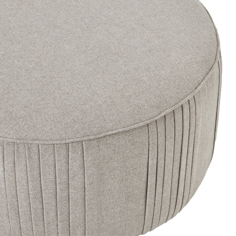 lily swivel ottoman in oatmeal twill