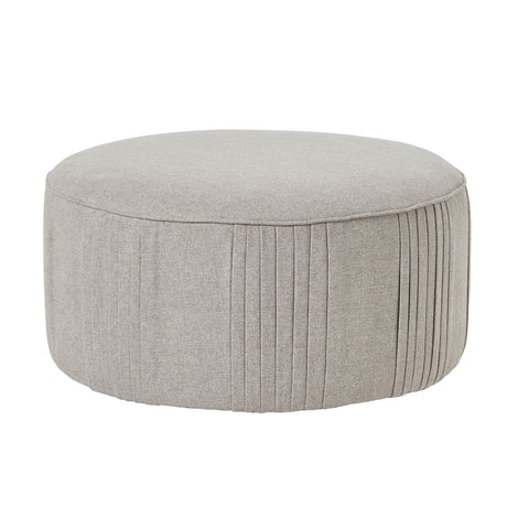 lily swivel ottoman in oatmeal twill