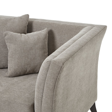 vesper taupe cushion back snuggle chair