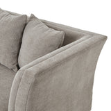 vesper taupe cushion back three seater sofa