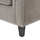 vesper taupe cushion back three seater sofa