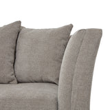 vesper taupe cushion back three seater sofa