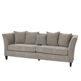 Brigitte Taupe Cushion Back Three Seater Sofa
