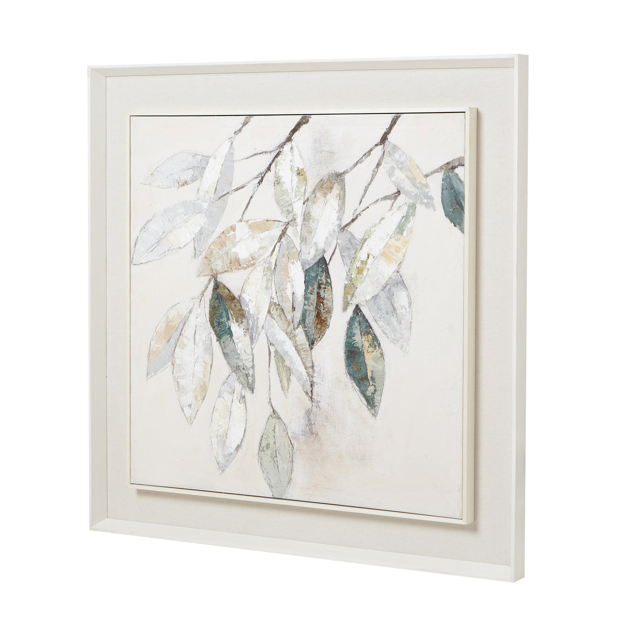 dolce mottle leaf framed painting on canvas