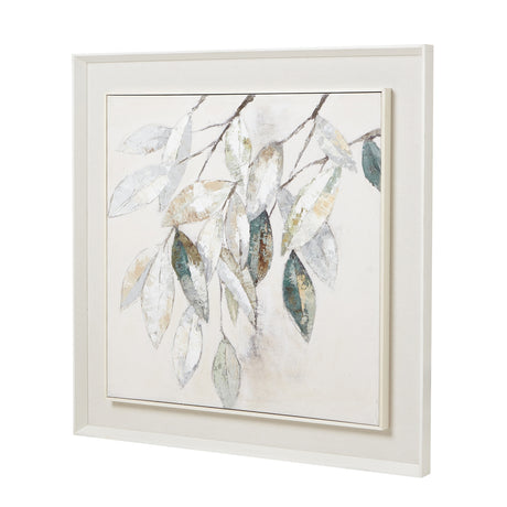 dolce mottle leaf framed painting on canvas