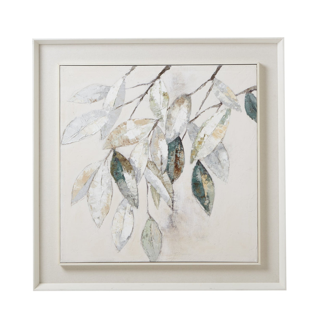 Eugenie Mottle Leaf Framed Painting On Canvas