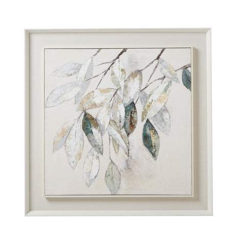 dolce mottle leaf framed painting on canvas