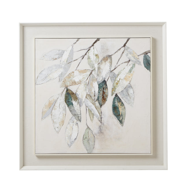 dolce mottle leaf framed painting on canvas