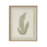 Eloise Fern Art On Texture-Torn Paper With Beaded Frame
