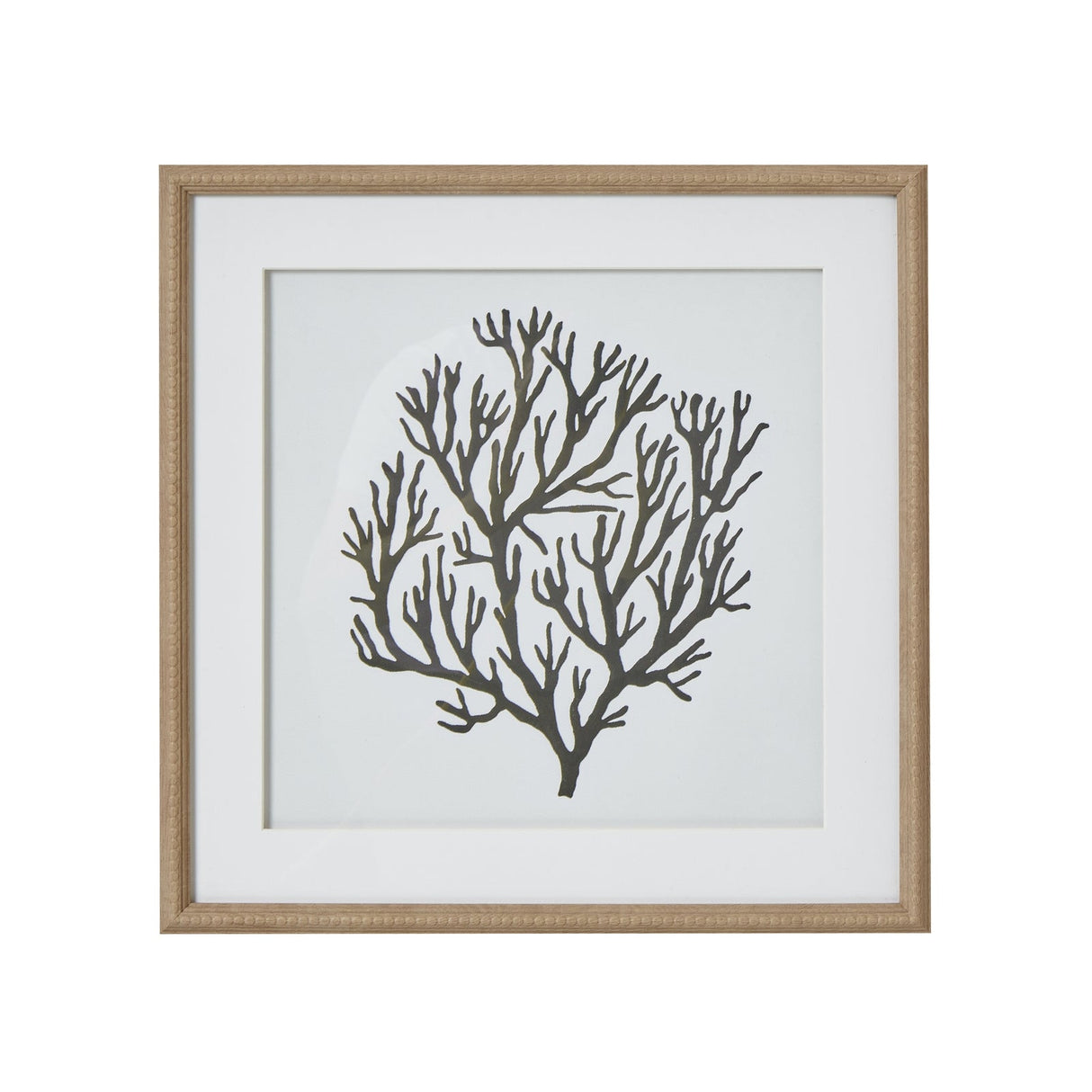 Clemence Coral Art Mounted In Beaded Frame
