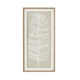 Cloe Large White Feather Art Mounted In Beaded Frame