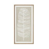 large plume white feather art mounted in beaded frame