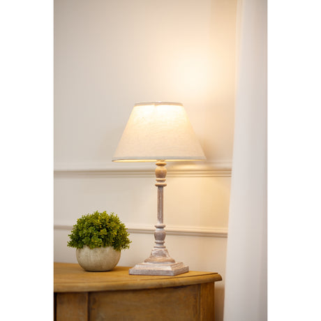 antia stem table lamp with linen shade