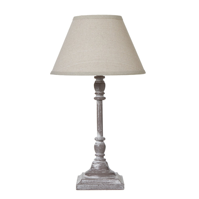 antia stem table lamp with linen shade