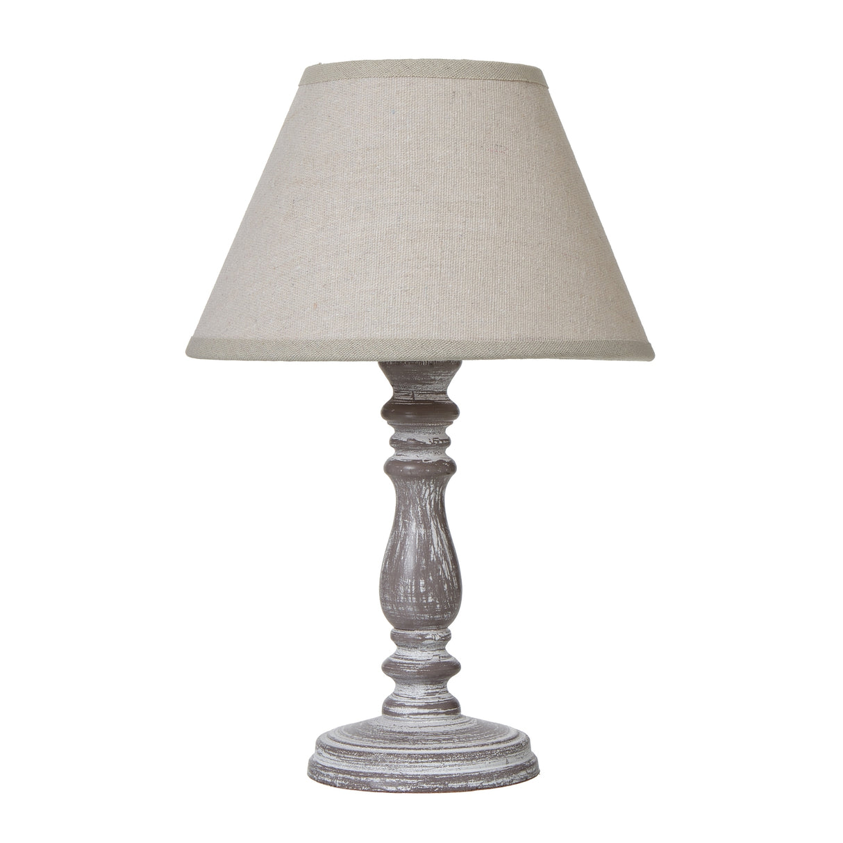 setia column table tamp with linen shade