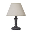 palmyra column table tamp with linen shade