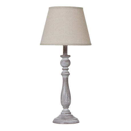 dunum column table lamp with linen shade