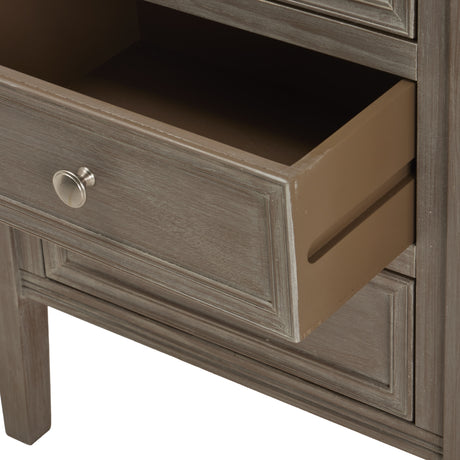 the serene collection three drawer bedside table