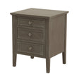 the serene collection three drawer bedside table