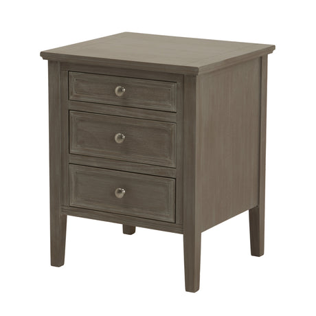 the serene collection three drawer bedside table