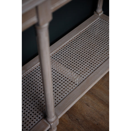 the serene rattan collection large console table