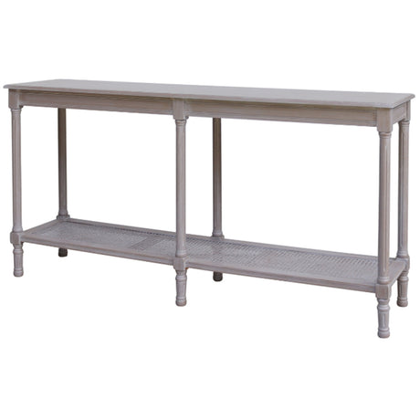 the serene rattan collection large console table