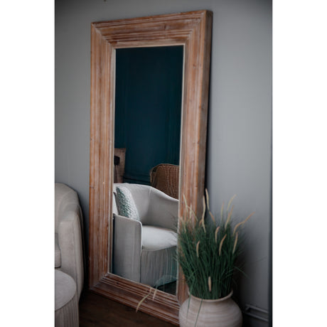 newby washed wood large mirror