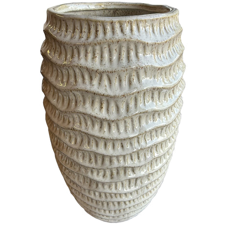 pallida tall ridged vase