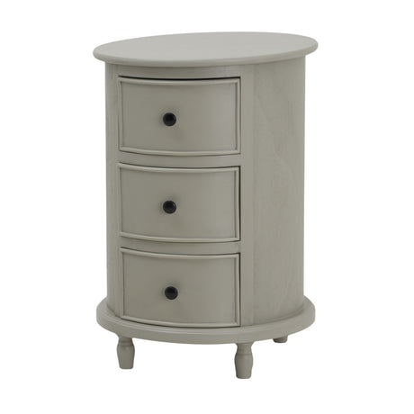 the camden collection 3 drawer round side table