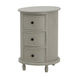 Aurore 3 Drawer Round Side Table