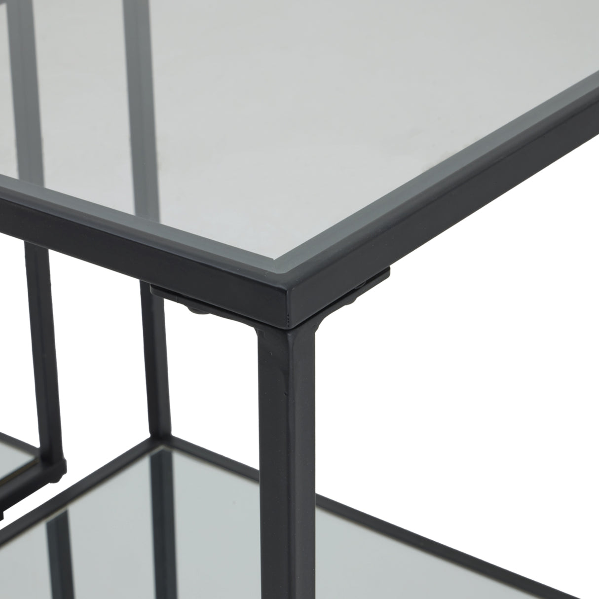 lennox black framed set of 2 side tables