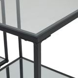 lennox black framed set of 2 side tables