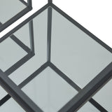 lennox black framed set of 2 side tables
