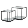 lennox black framed set of 2 side tables