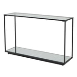 lennox black framed console