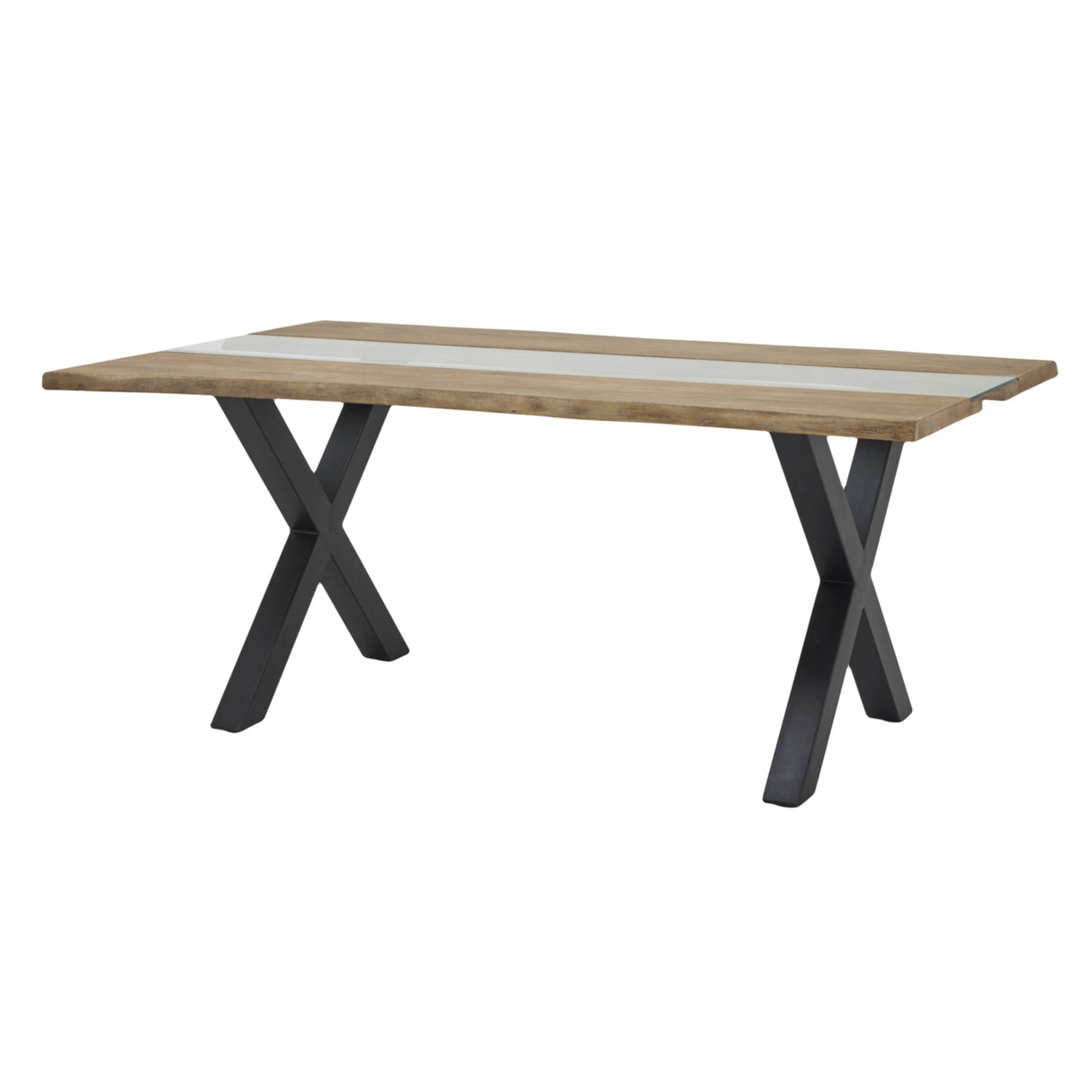 Madeline Live Edge Collection Light Acacia River Dining Table