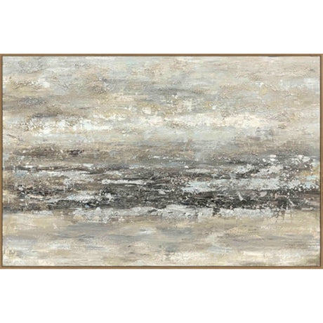 traverse hand painted canvas in frame