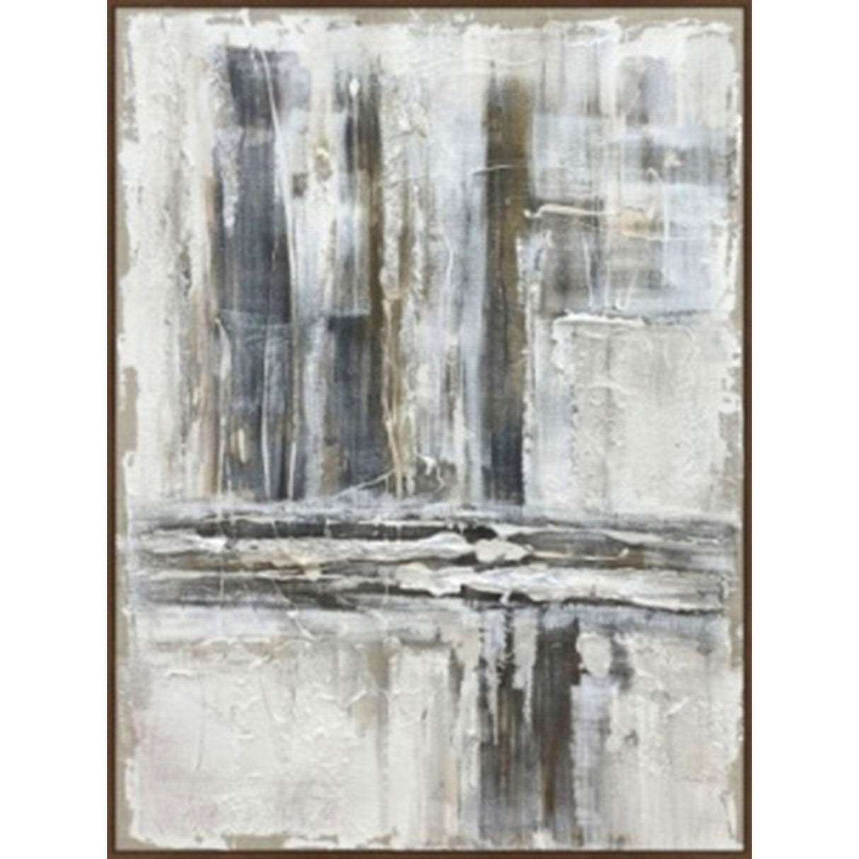 outlook hand painted canvas in frame