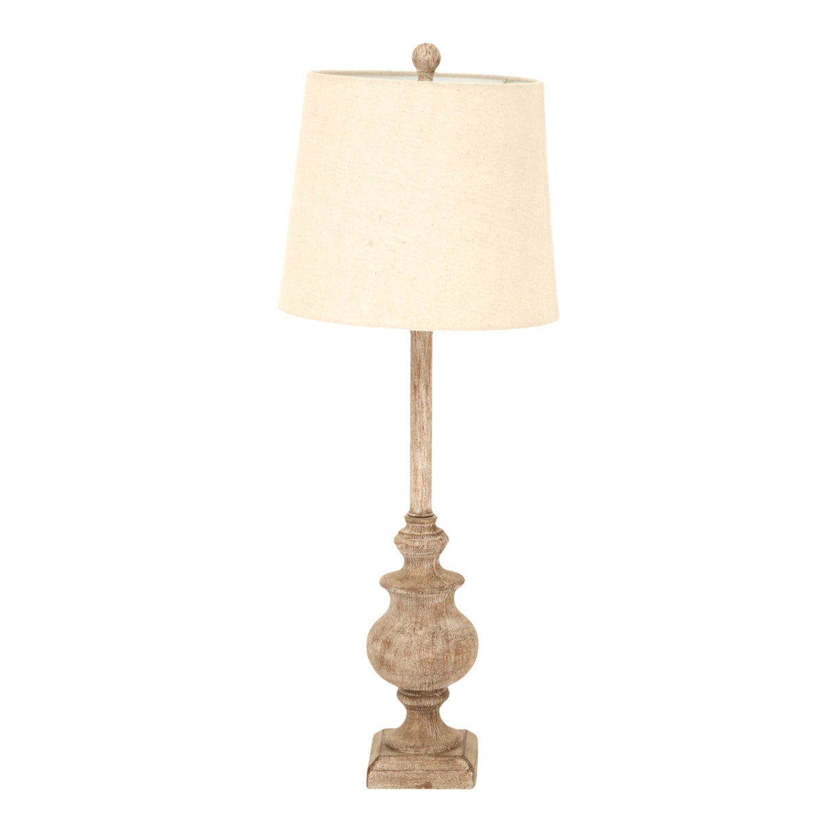 Aimee Candlestick Table Lamp With Linen Shade