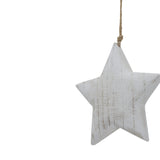 Sandrine Large Whitewashed Rustic Hanging Star