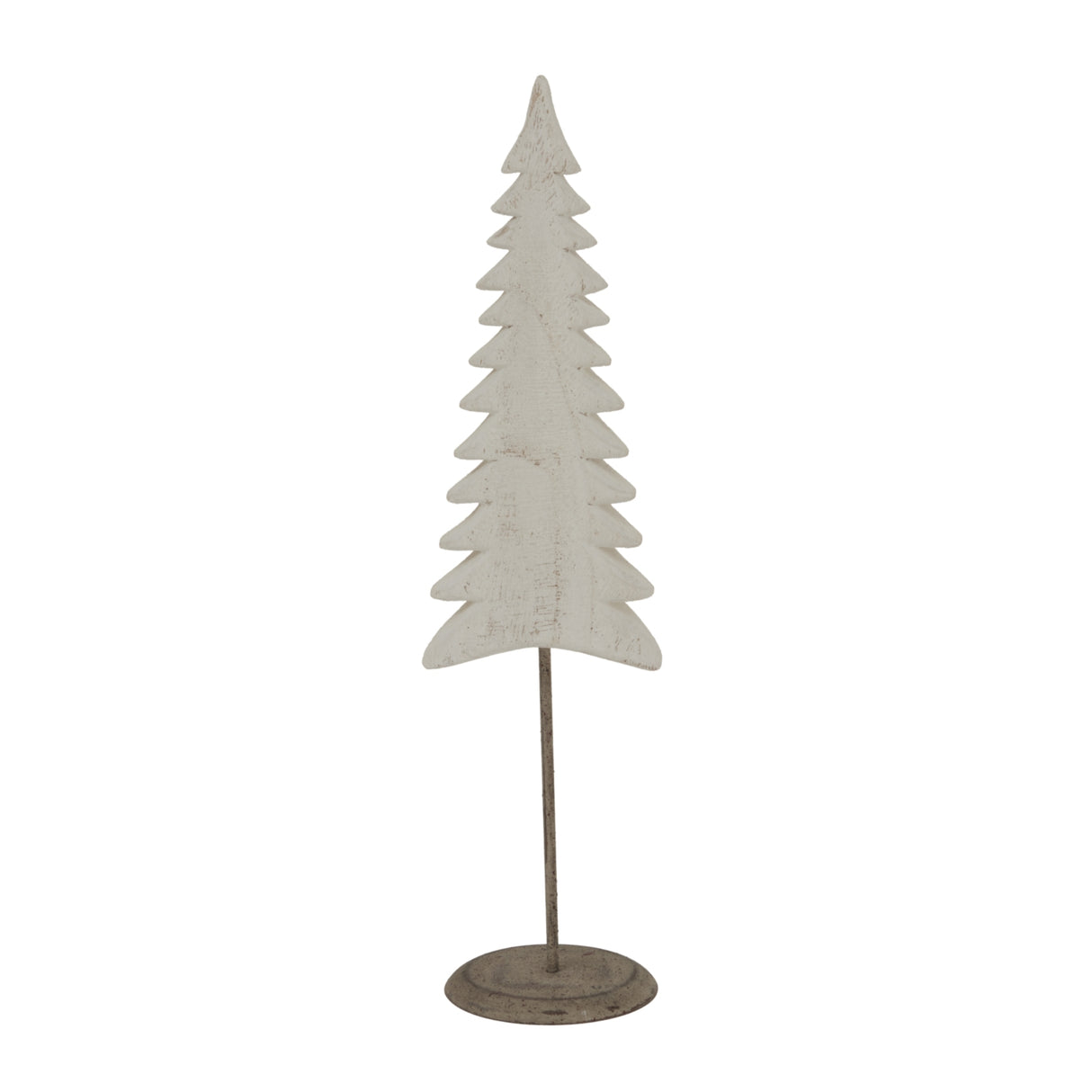 Yvette Whitewashed Tall Tree On Stand