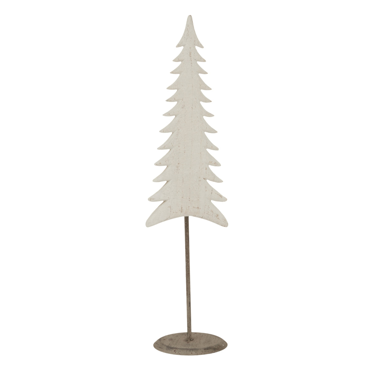 Yvette Medium Whitewashed Tall Tree On Stand