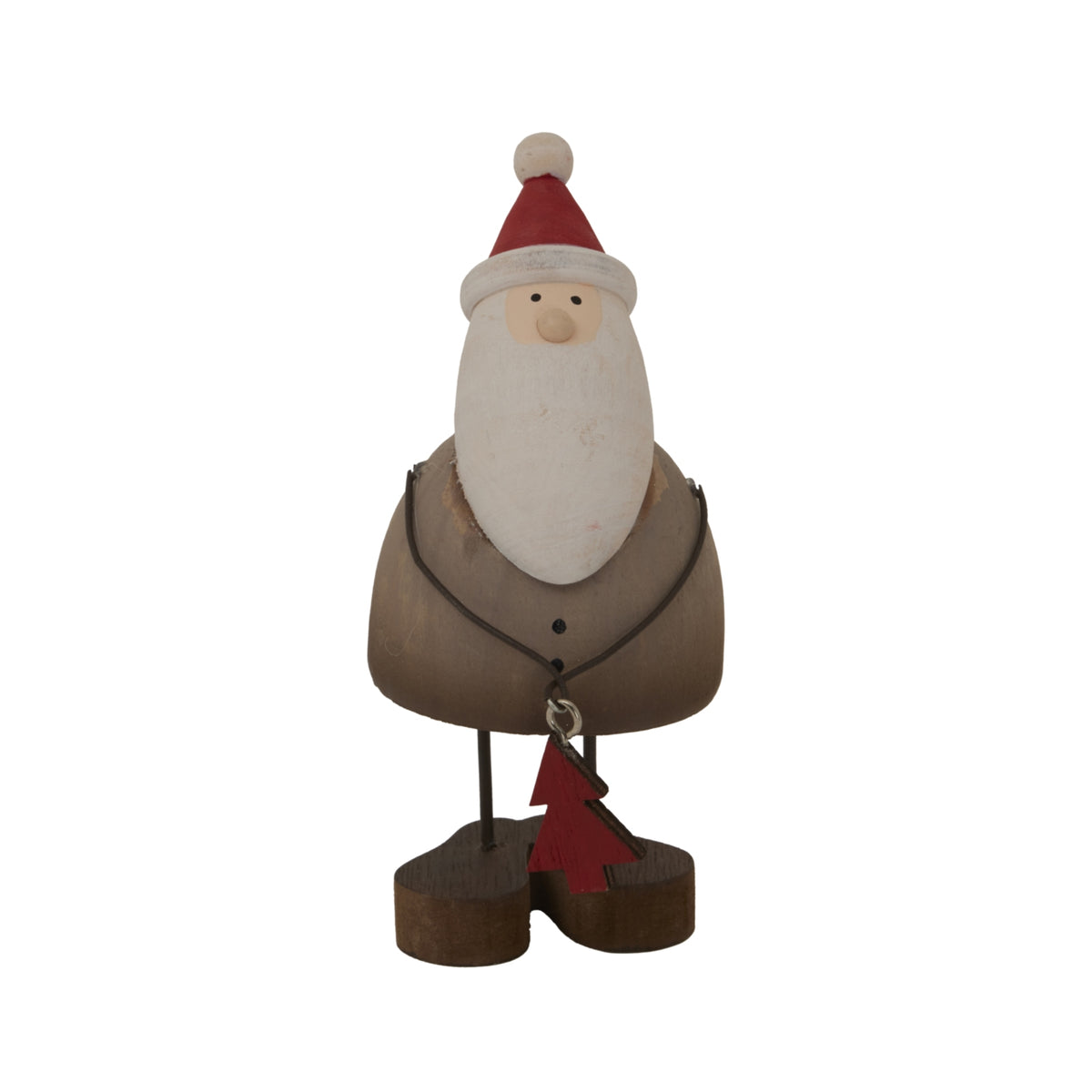 Rustic Santa With Tree Decoration