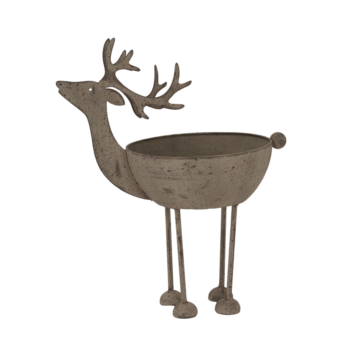 Marlene Large Metal Reindeer Bowl