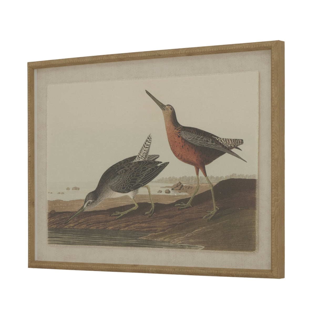 Aliénor Collection Snipes On Linen In Beaded Frame