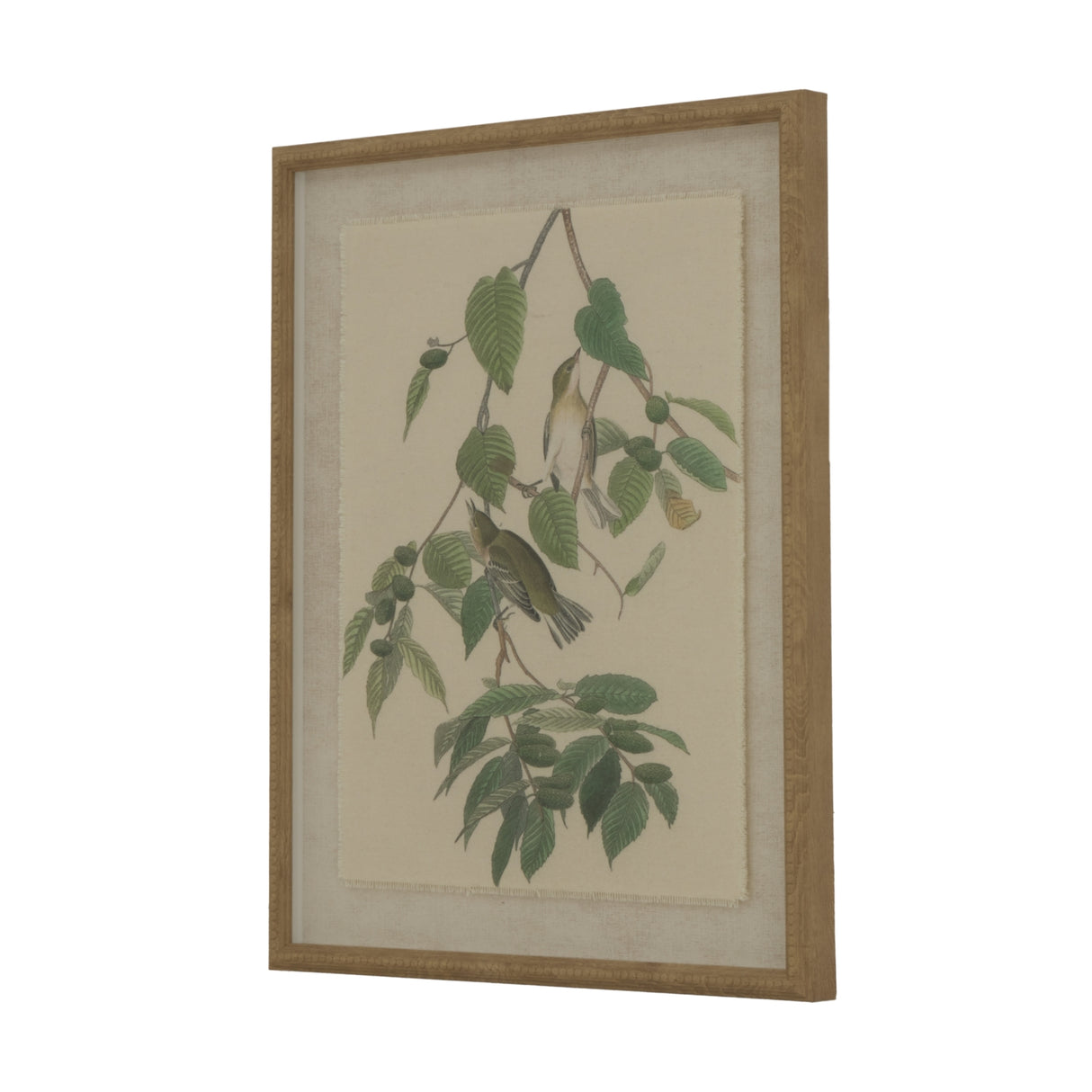 Aliénor Collection Warblers On Linen In Beaded Frame